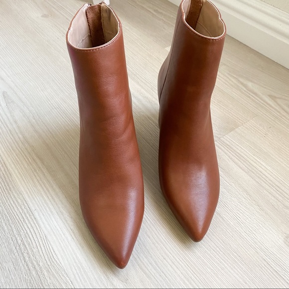 Steve Madden brown leather block heel ankle boots - Picture 3 of 14